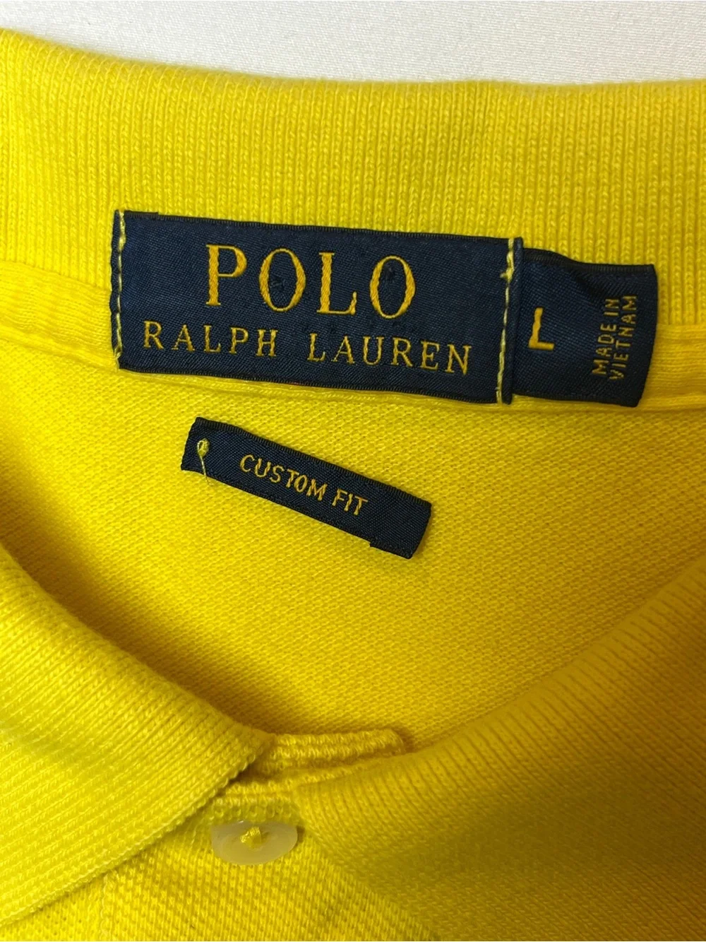 Ralph Lauren‎ Men’s Pique Old Money Polo Custom Fit Short Sleeve Size Large